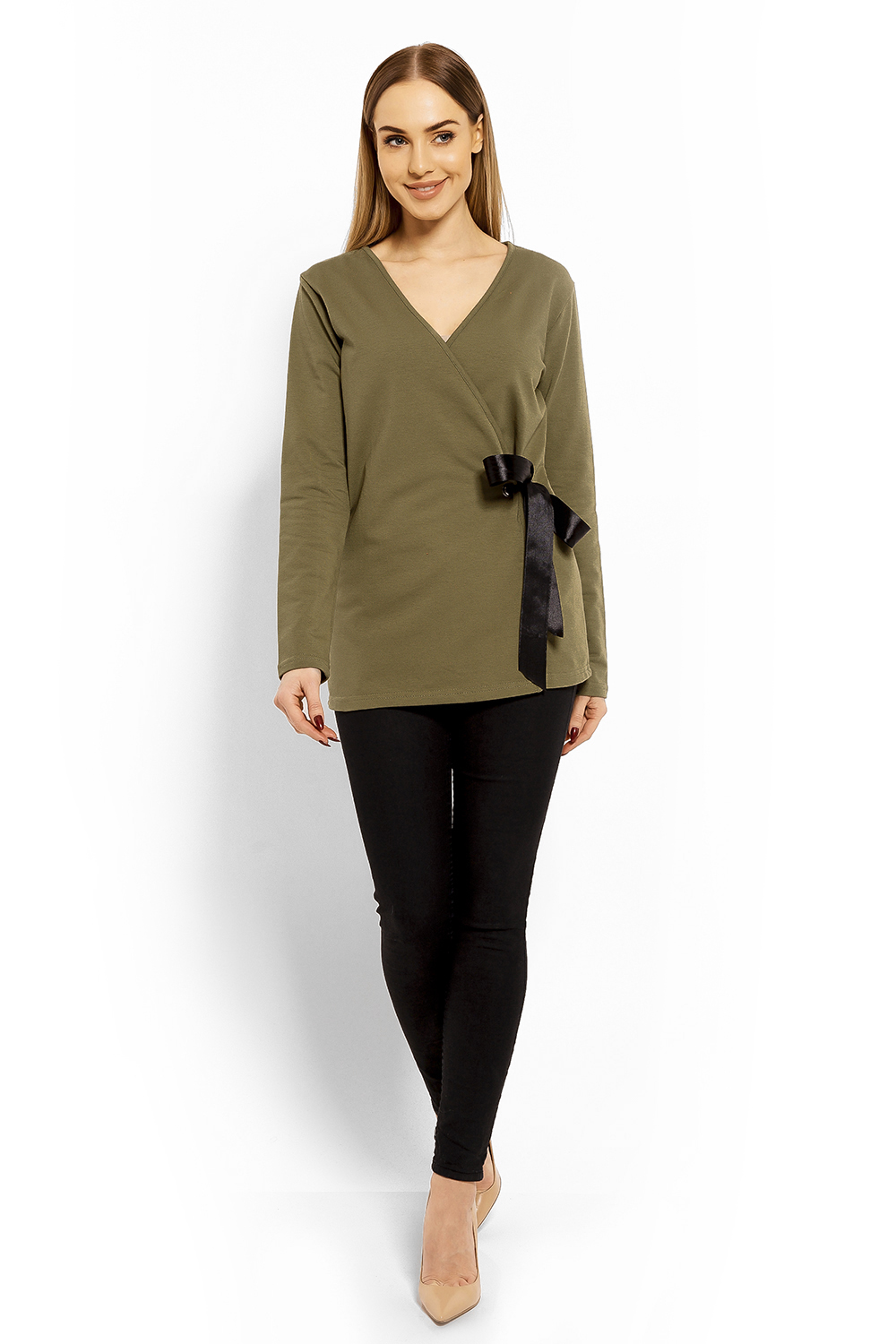 Bluzka Model 1626 Khaki - PeeKaBoo — zdjęcie 2