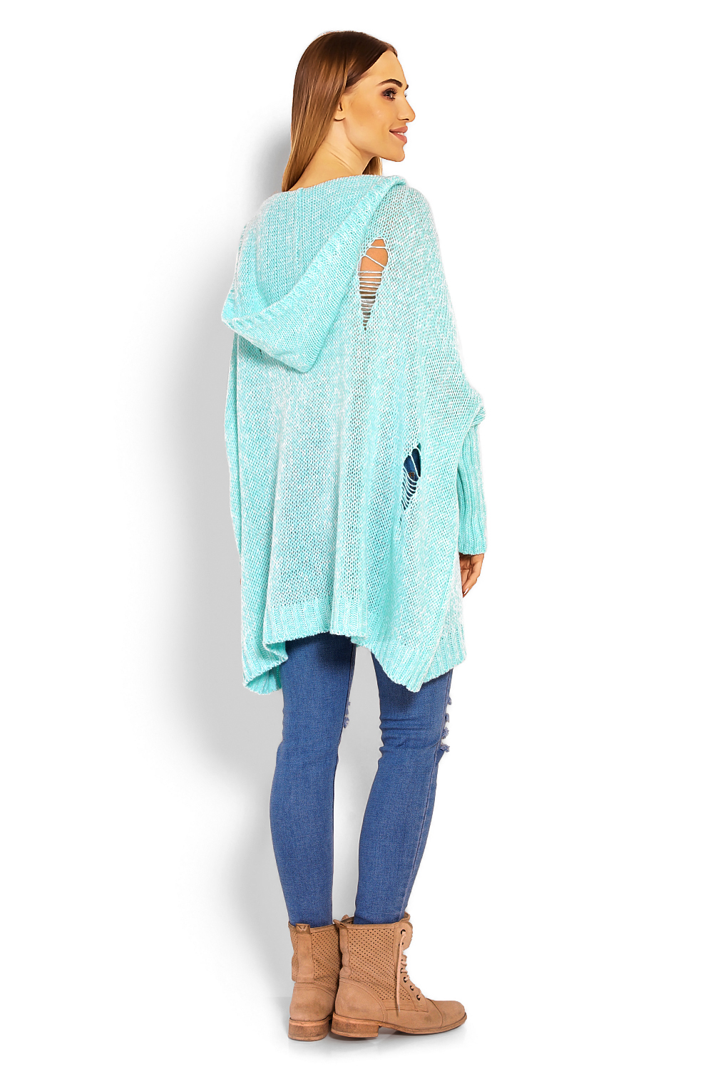 Sweter Damski Model 30055 Mint - PeeKaBoo — zdjęcie 3