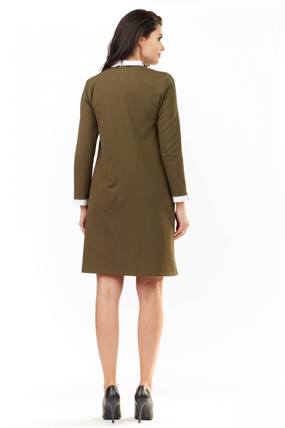 Sukienka Model A204 Khaki - awama — zdjęcie 3