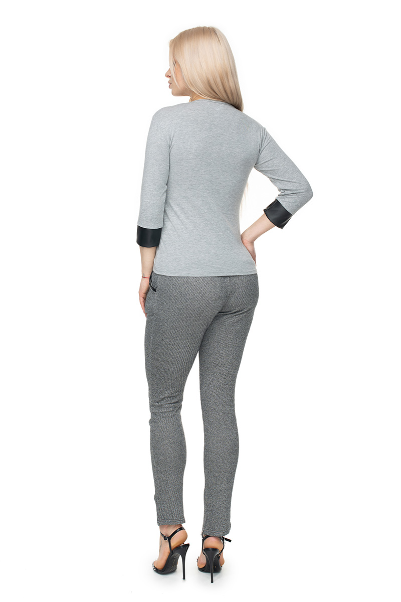Bluzka Model 0102 Grey - PeeKaBoo — zdjęcie 3