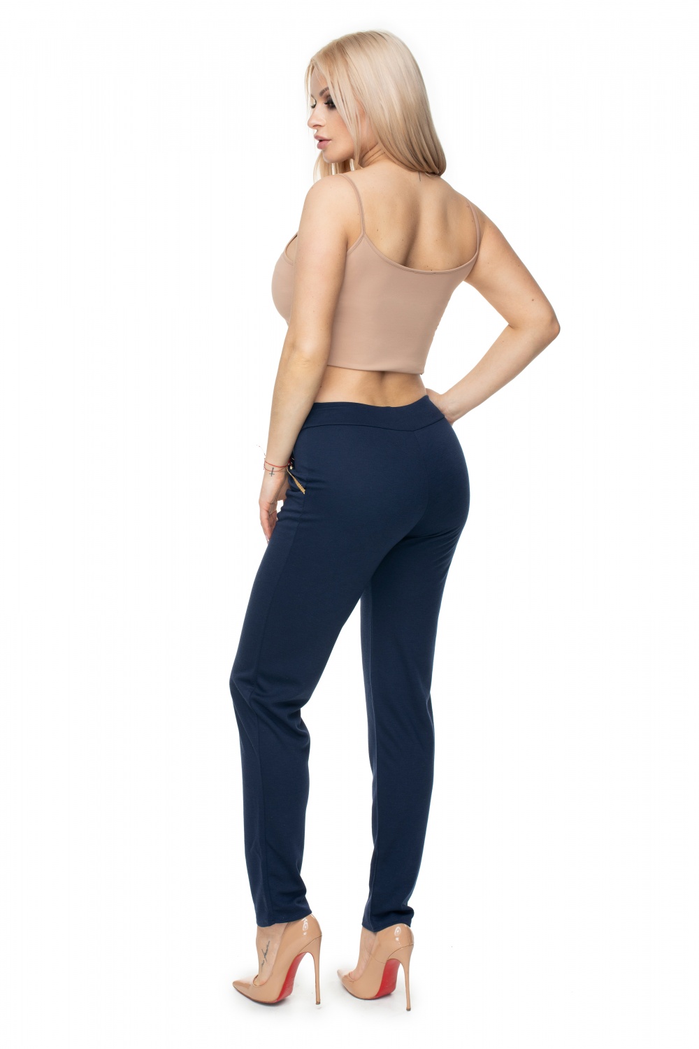 Spodnie Damskie Model 0101 Navy - PeeKaBoo — zdjęcie 3