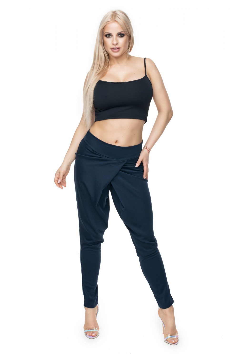 Spodnie Damskie Model 0106 Navy - PeeKaBoo — zdjęcie 2