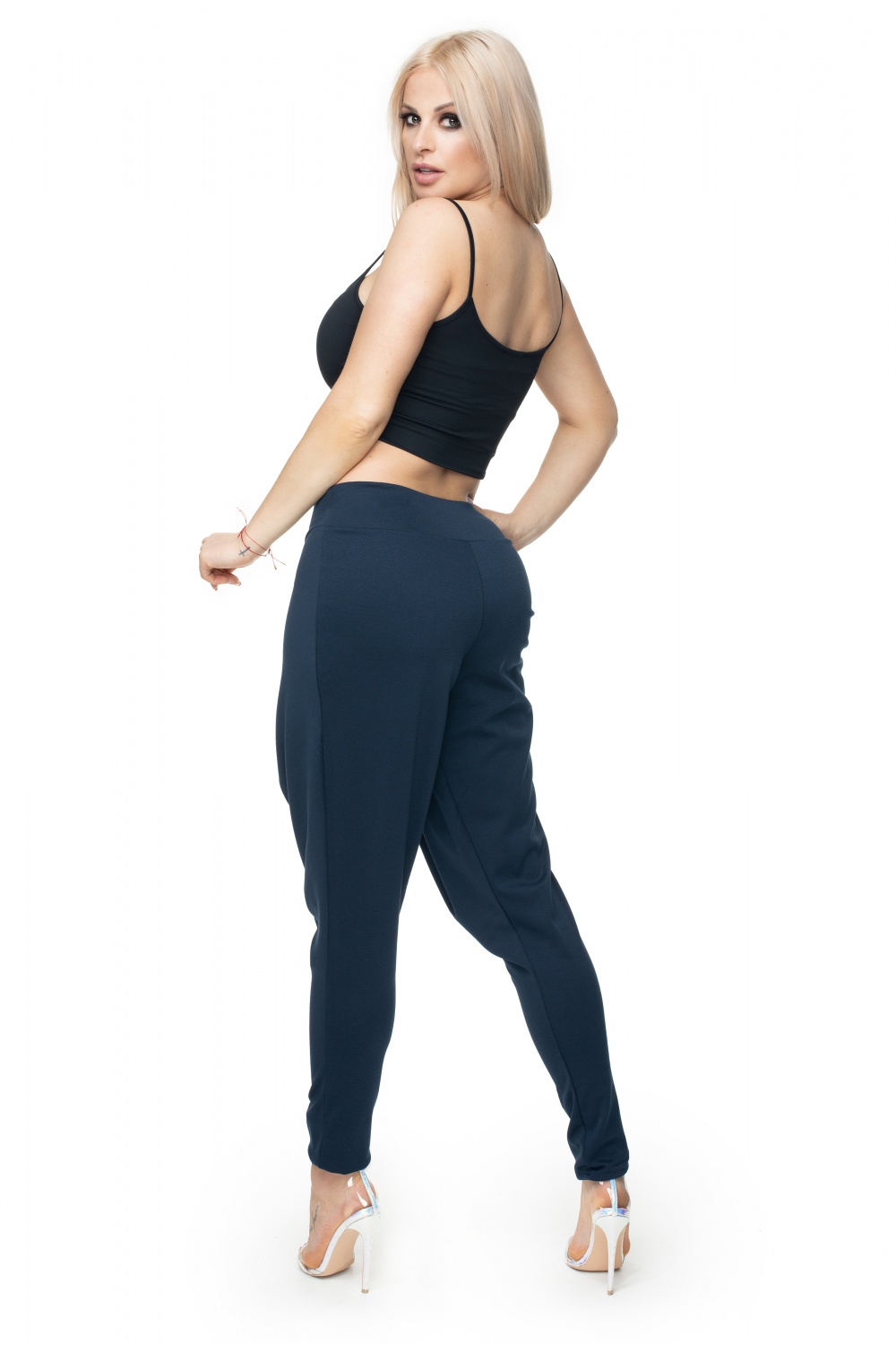 Spodnie Damskie Model 0106 Navy - PeeKaBoo — zdjęcie 3