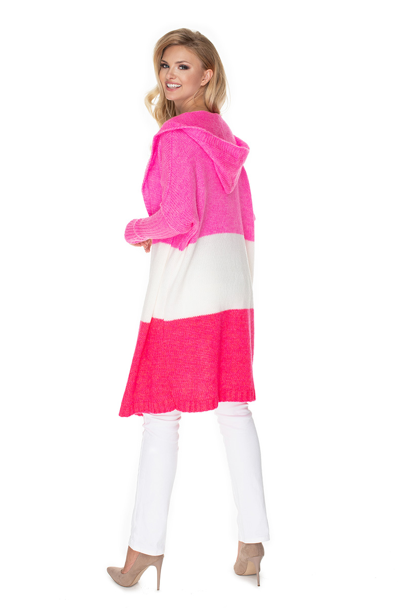 Sweter Kardigan Model 30069 Pink/Fuksja - PeeKaBoo — zdjęcie 3