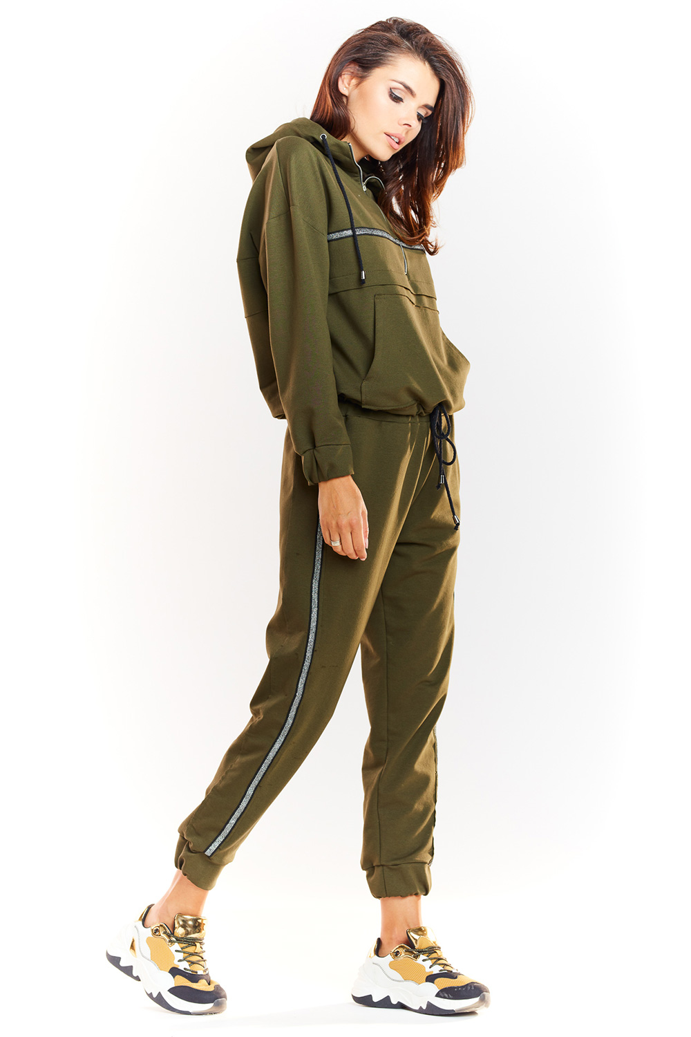 Spodnie Dresowe Model M231 Khaki - Infinite You — zdjęcie 2