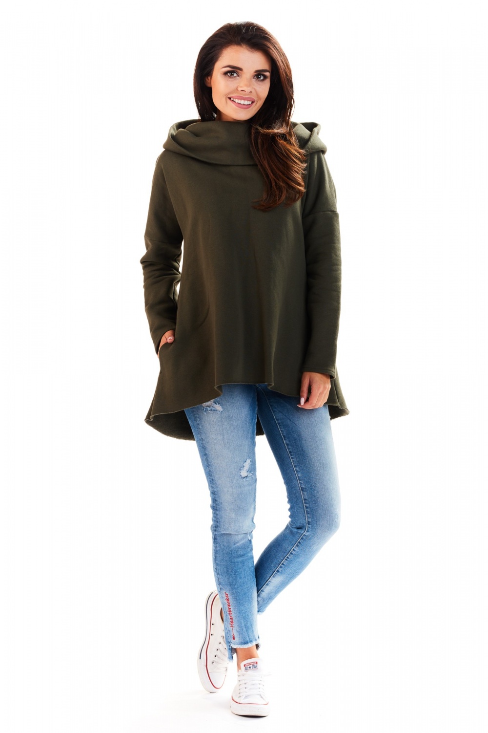 Bluza Model A200 Khaki - awama — zdjęcie 2