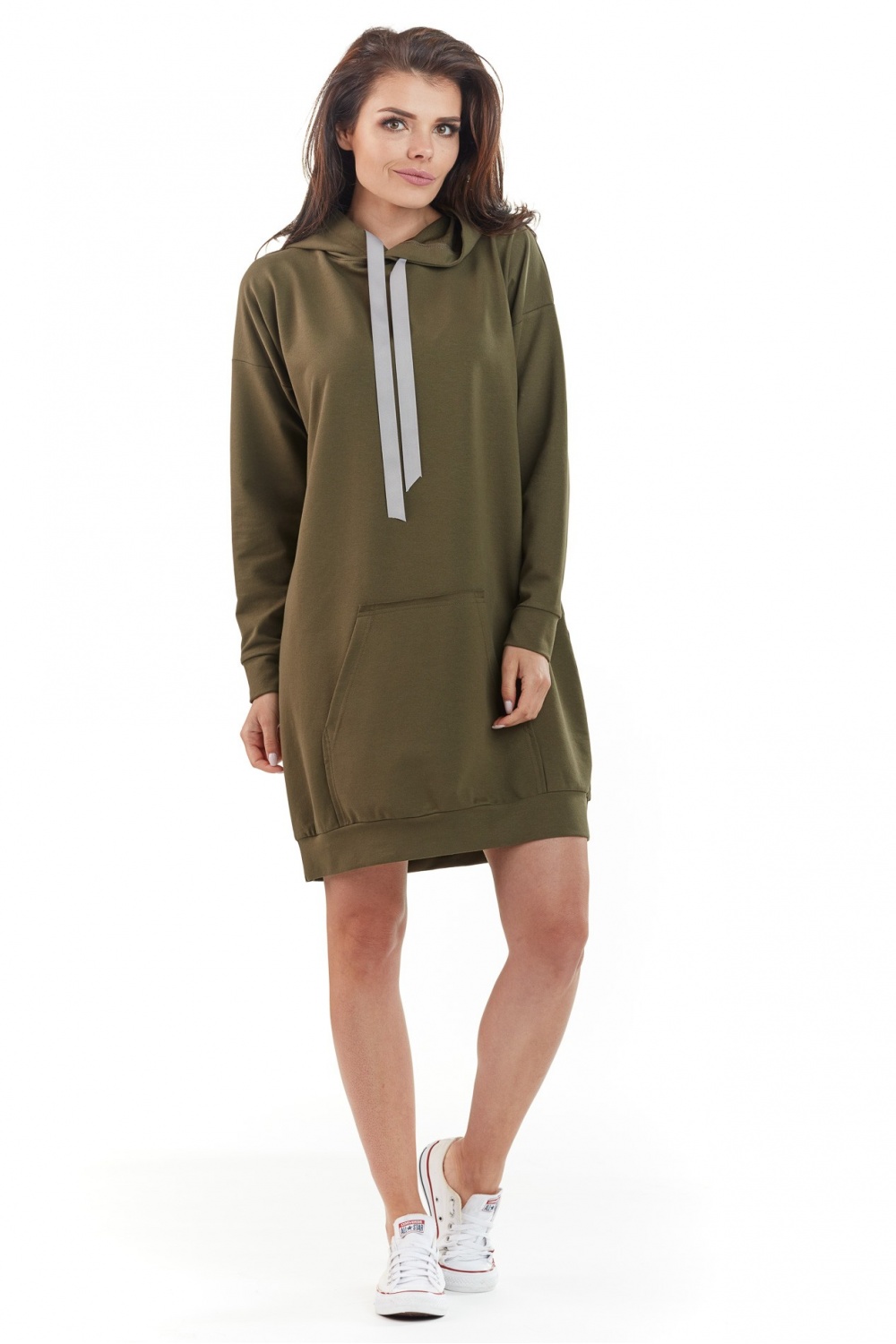 Bluza Damska Model A212 Khaki - awama — zdjęcie 2