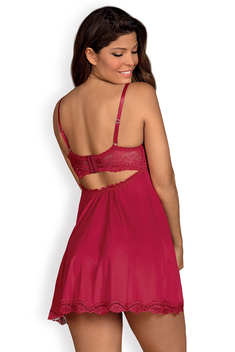 Komplet Model Rosalyne Babydoll Red - Obsessive — zdjęcie 3