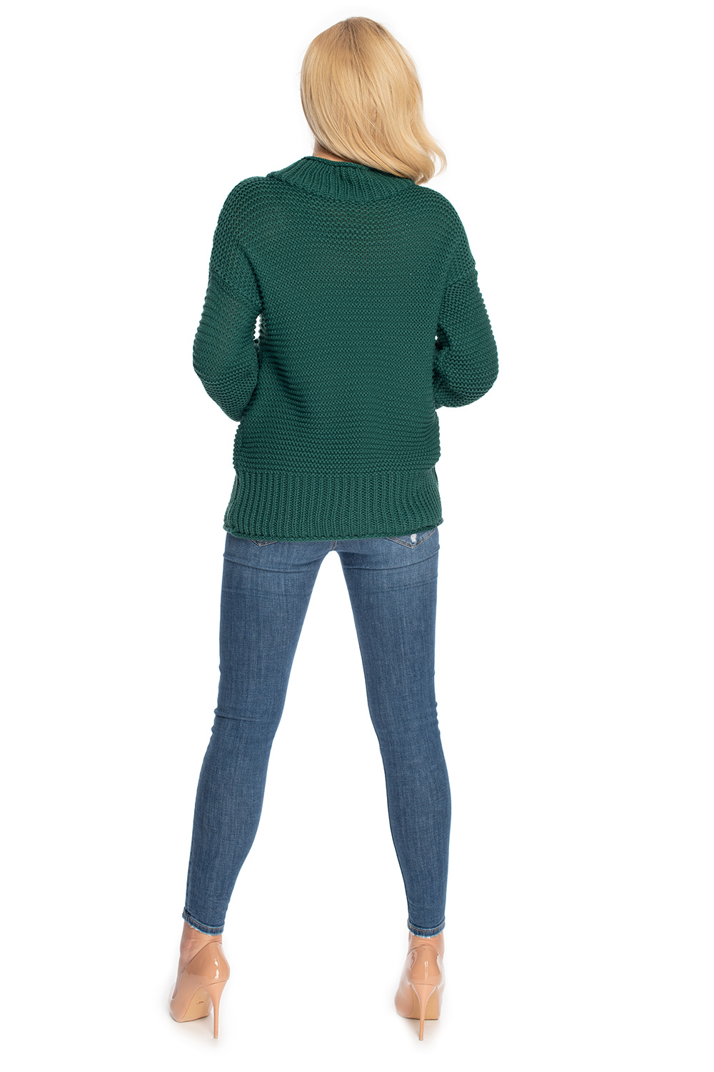 Sweter Damski Model 70032 Green - PeeKaBoo — zdjęcie 3