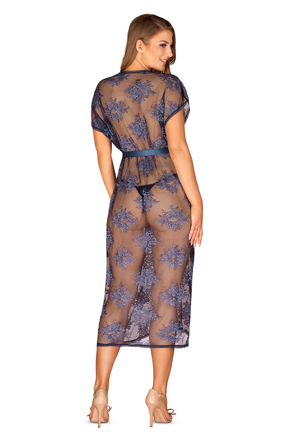 Peniuar Model Flowlace Blue - Obsessive — zdjęcie 2