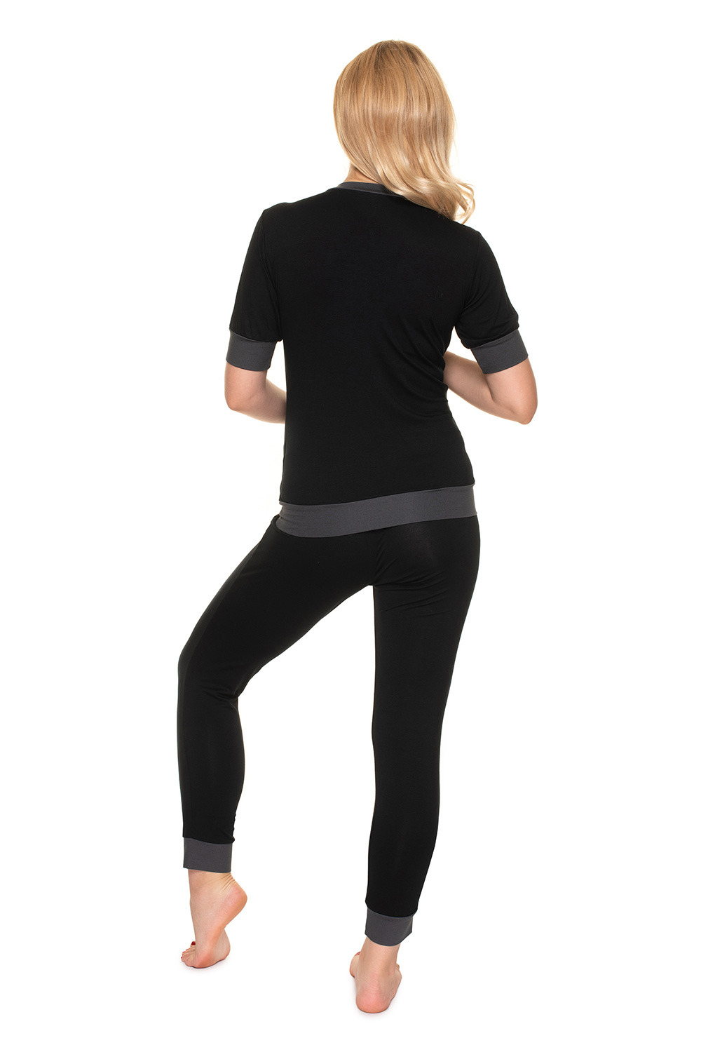 Piżama Ciążowa Model 0184 Black - PeeKaBoo — zdjęcie 3