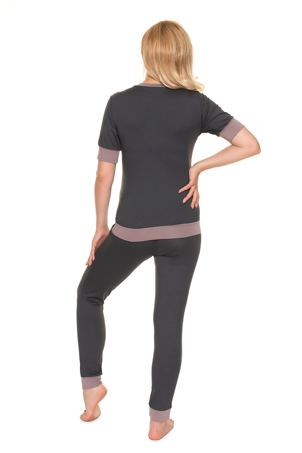 Piżama Ciążowa Model 0184 Grafit - PeeKaBoo — zdjęcie 3