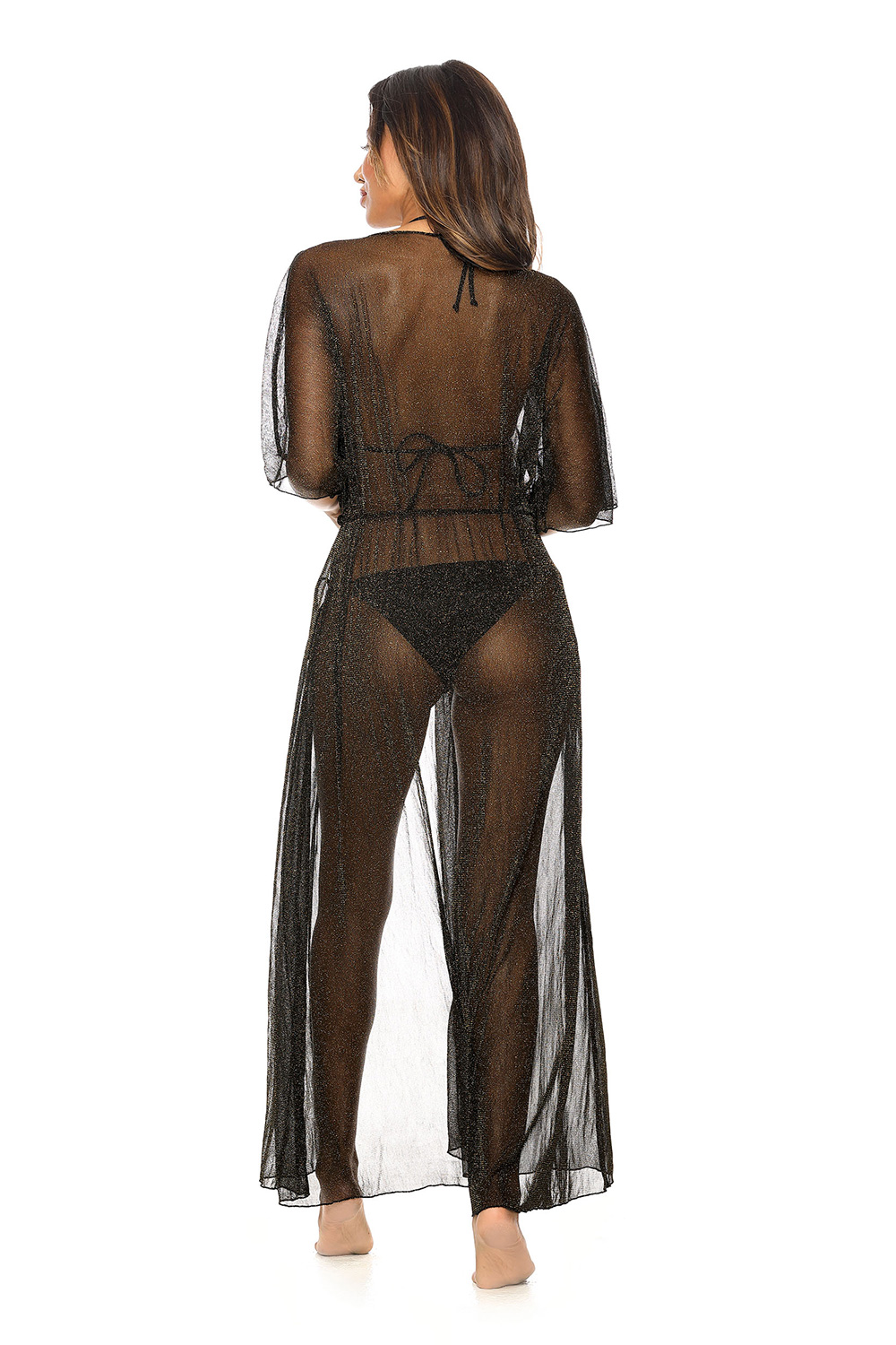 Sukienka Plażow Tunika Model E-5 kolor T52 Black - Etna — zdjęcie 2