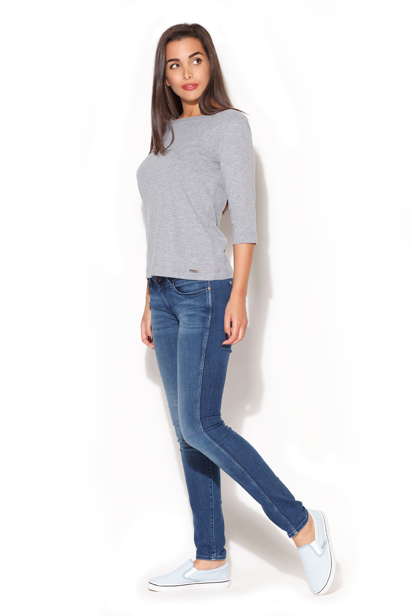 Bluzka Model K173 Grey - Katrus — zdjęcie 2