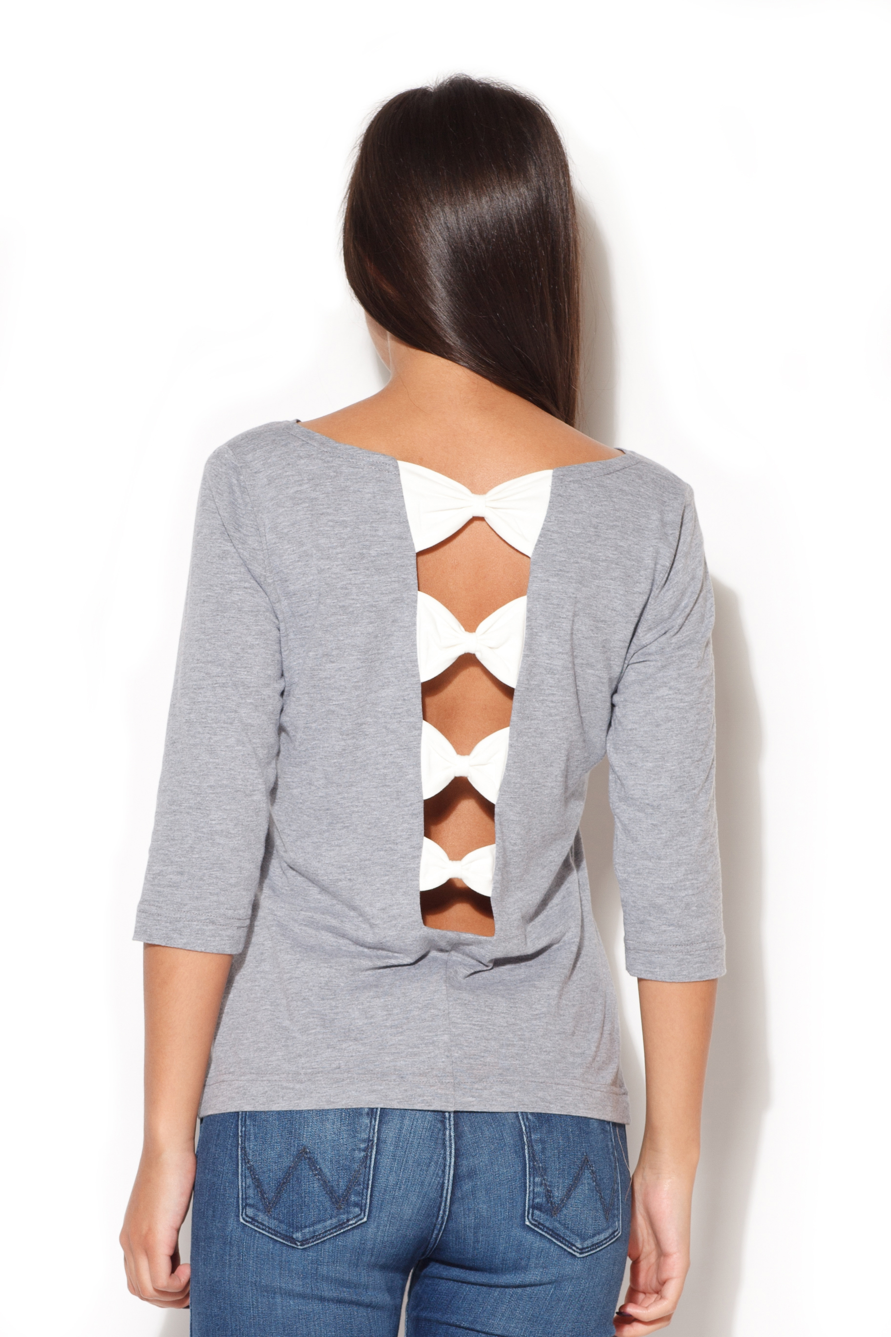 Bluzka Model K173 Grey - Katrus — zdjęcie 3