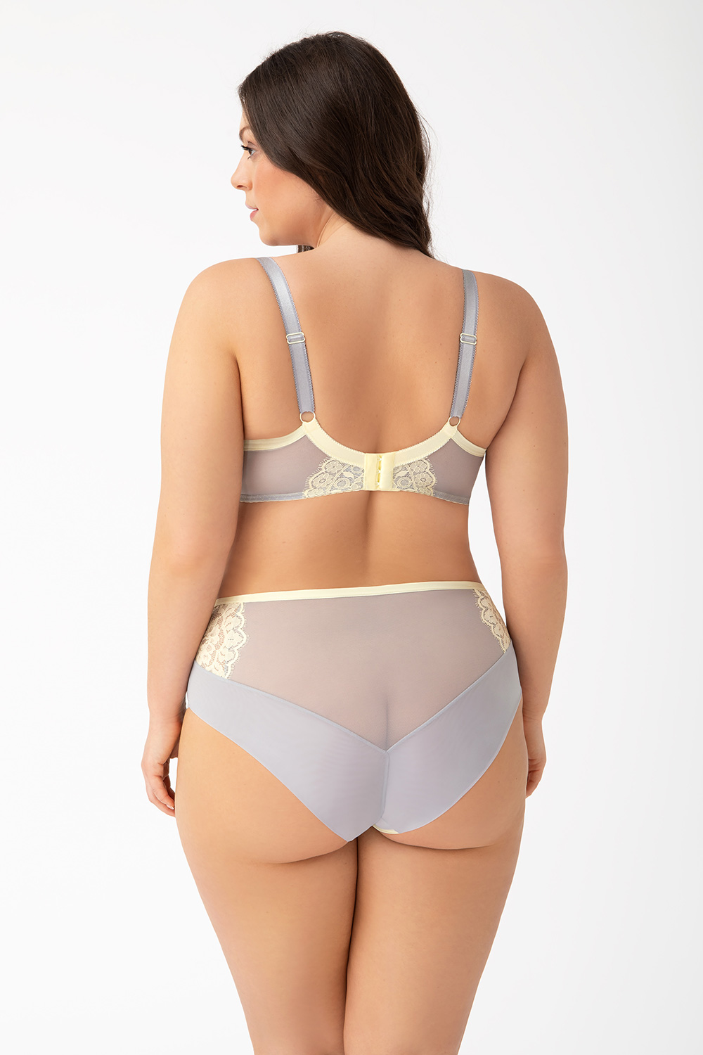 Biustonosz Soft Model Limoncello K772 Yellow/Grey - Gorsenia Lingerie — zdjęcie 3