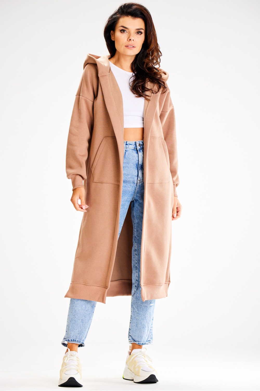 Bluza Damska Model A613 Beige - awama — zdjęcie 2