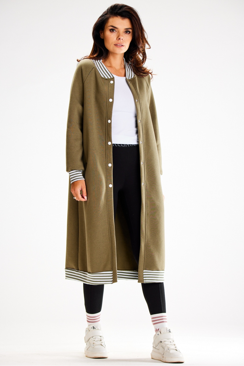Bluza Damska Model A612 Khaki - awama — zdjęcie 2