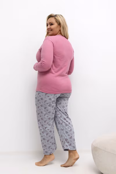 Piżama Damska Plus Size Model DU-PI-FP-501.22 Pink - Forever Pink — zdjęcie 2