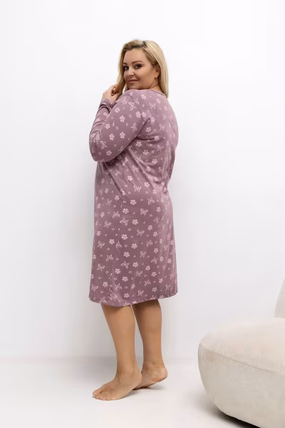 Koszula Nocna Plus Size Model DU-KN-FP-603.15P Dark Pink - Forever Pink — zdjęcie 3