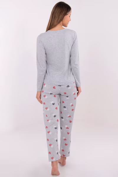 Piżama Damska Model DU-PI-FP-009.84 Grey - Forever Pink — zdjęcie 3