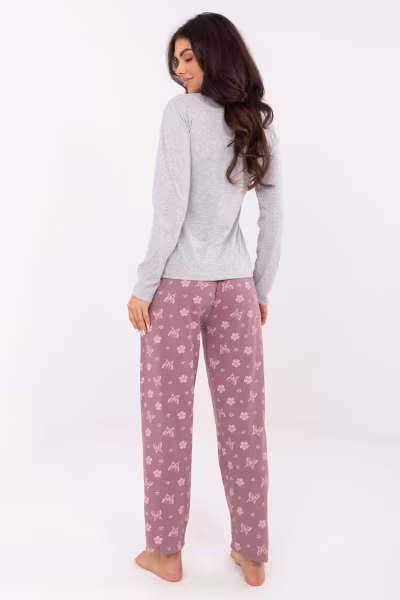 Piżama Damska Model DU-PI-FP-001.48 Grey - Forever Pink — zdjęcie 3