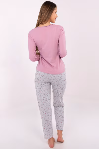 Piżama Damska Model DU-PI-FP-003.99P Dark Pink - Forever Pink — zdjęcie 3