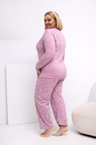 Piżama Damska Plus Size Model DU-PI-FP-509.99P Dark Pink - Forever Pink — zdjęcie 2