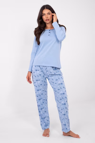 Piżama Damska Model DU-PI-FP-007.69 Light Blue - Forever Pink — zdjęcie 1