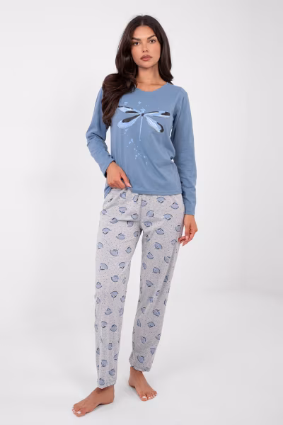 Piżama Damska Model DU-PI-FP-008.30 Grey/Blue - Forever Pink — zdjęcie 1