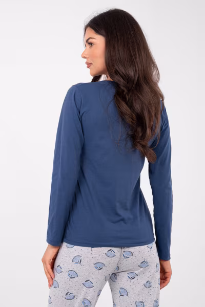 Piżama Damska Model DU-PI-FP-008.30 Dark Blue - Forever Pink — zdjęcie 3