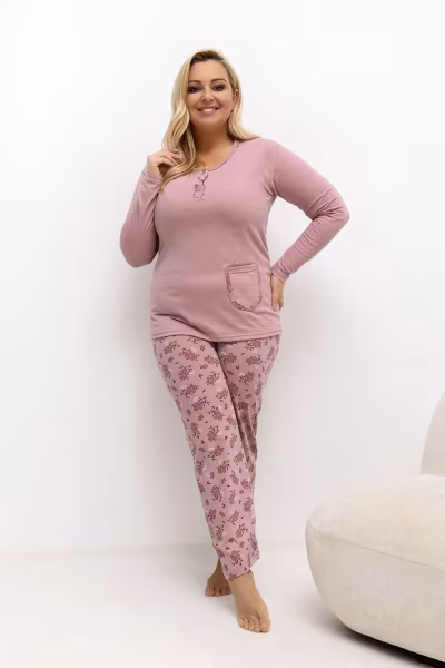 Piżama Damska Plus Size Model DU-PI-FP-508.57 Light Pink - Forever Pink — zdjęcie 1