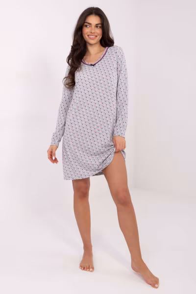 Koszulka nocna Koszula Nocna Model DU-KN-FP-104.26 Grey - Forever Pink — zdjęcie 1