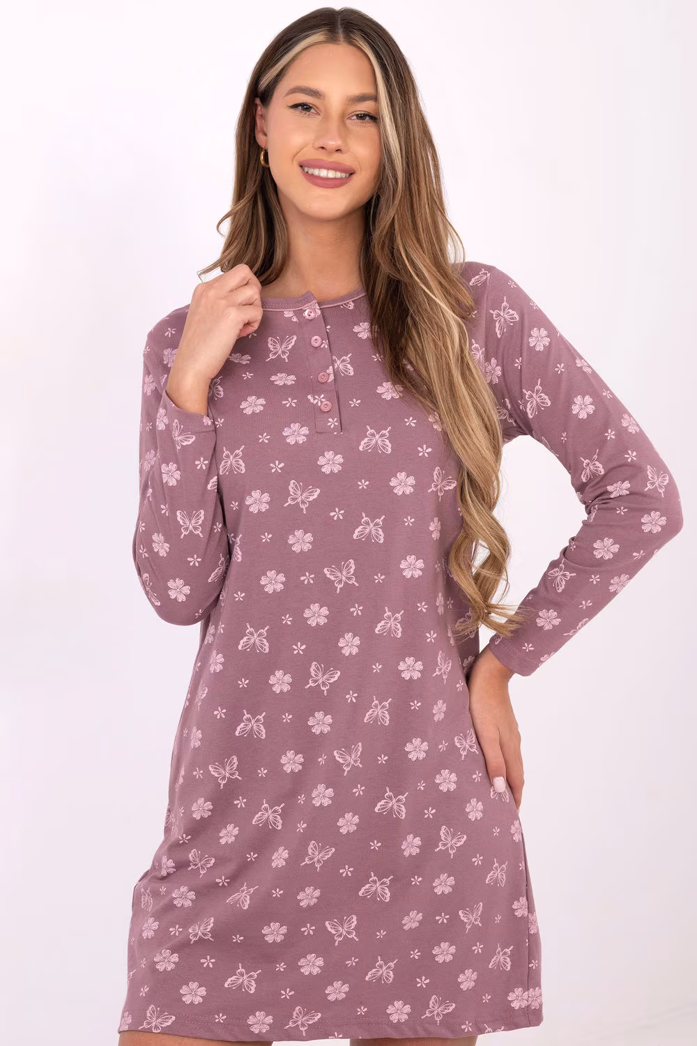Koszulka nocna Koszula Nocna Model DU-KN-FP-101.19 Dark Pink - Forever Pink