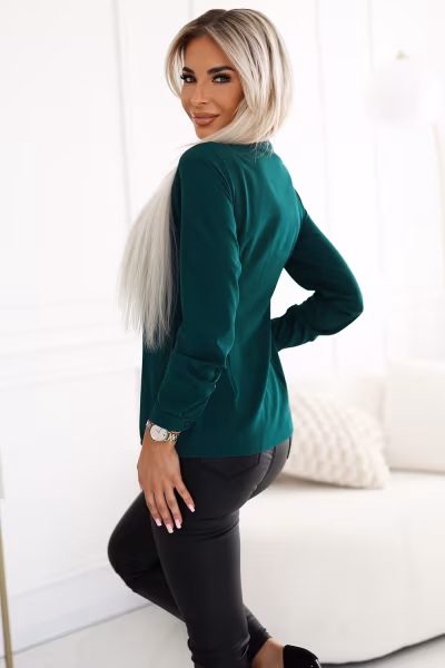 Bluzka Model 140-24 Green - Numoco — zdjęcie 3