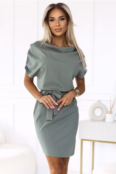 Sukienka Model Roxi 240-4 Olive - Numoco — zdjęcie 1