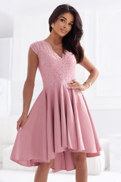 Sukienka Model Patricia 300-7 Dirty Pink - Numoco — zdjęcie 1