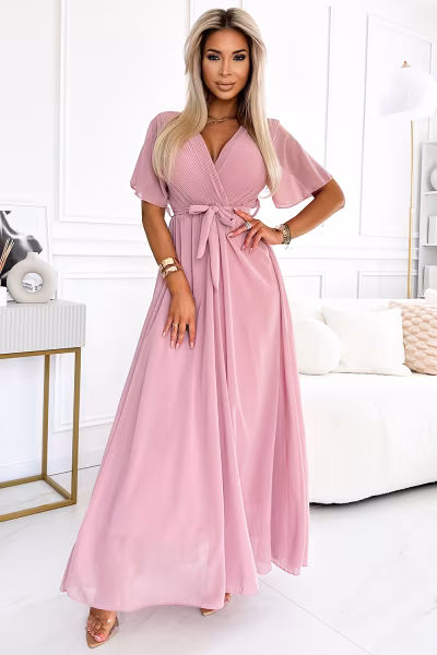 Sukienka Model 545-1 Powder Pink - Numoco — zdjęcie 1