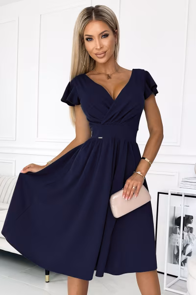 Sukienka Model 425-3 Matilde Navy - Numoco — zdjęcie 2