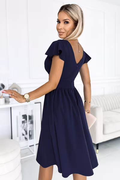 Sukienka Model 425-3 Matilde Navy - Numoco — zdjęcie 3