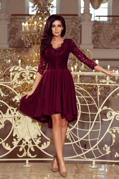 Sukienka Model Nicolle 210-13 Śliwka - Numoco — zdjęcie 2