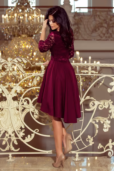 Sukienka Model Nicolle 210-13 Śliwka - Numoco — zdjęcie 3