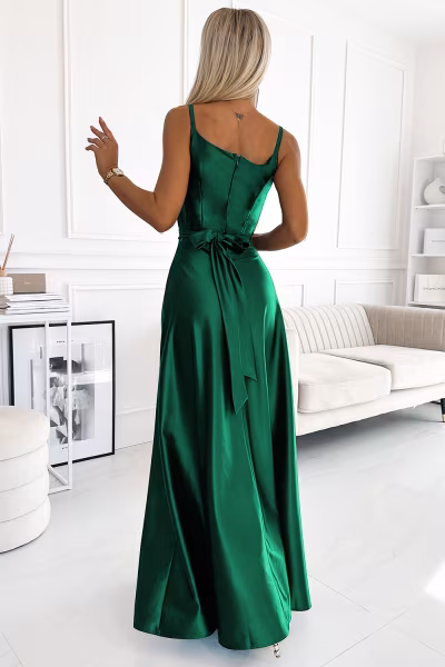 Sukienka Model Juliet 512-1 Bottle Green - Numoco — zdjęcie 2
