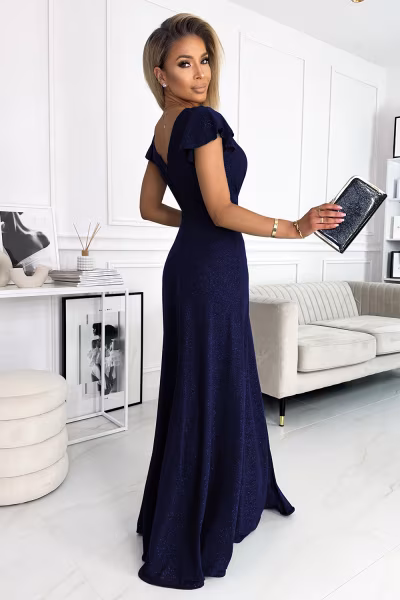 Sukienka Model Crystal 411-3 Navy - Numoco — zdjęcie 2