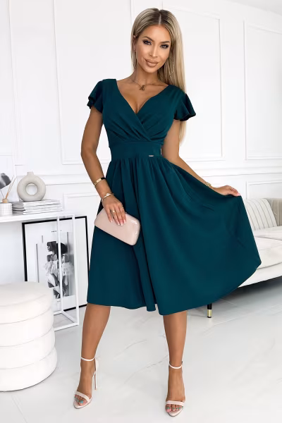Sukienka Model Matilde 425-1 Green - Numoco — zdjęcie 2