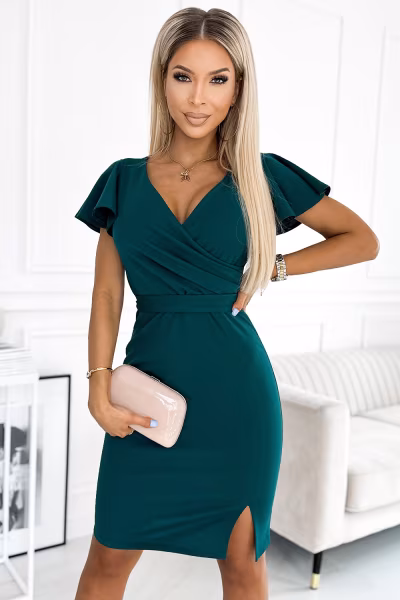 Sukienka Model 479-1 Nina Bottled Green - Numoco — zdjęcie 1
