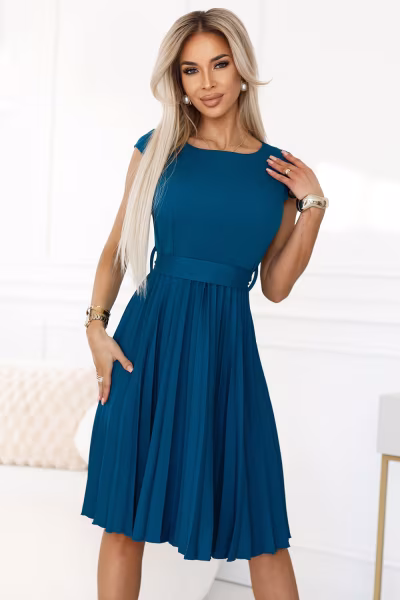 Sukienka Model Lila 311-17 Morski - Numoco — zdjęcie 1
