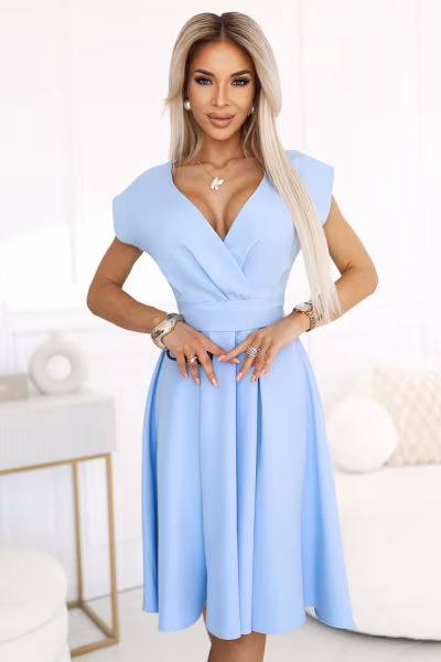 Sukienka Model Scarlett 348-12 Błękit - Numoco — zdjęcie 2