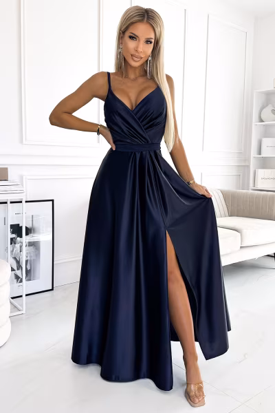 Sukienka Model Juliet 512-2 Navy - Numoco — zdjęcie 1