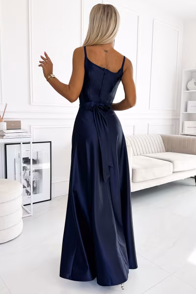 Sukienka Model Juliet 512-2 Navy - Numoco — zdjęcie 2